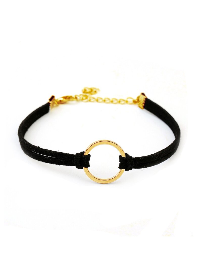 

Ring Decorated Bracelet, Black