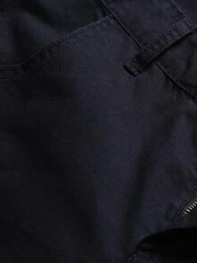 Manfinity Men Pocket Decoration Plain Shorts - Black - View 4
