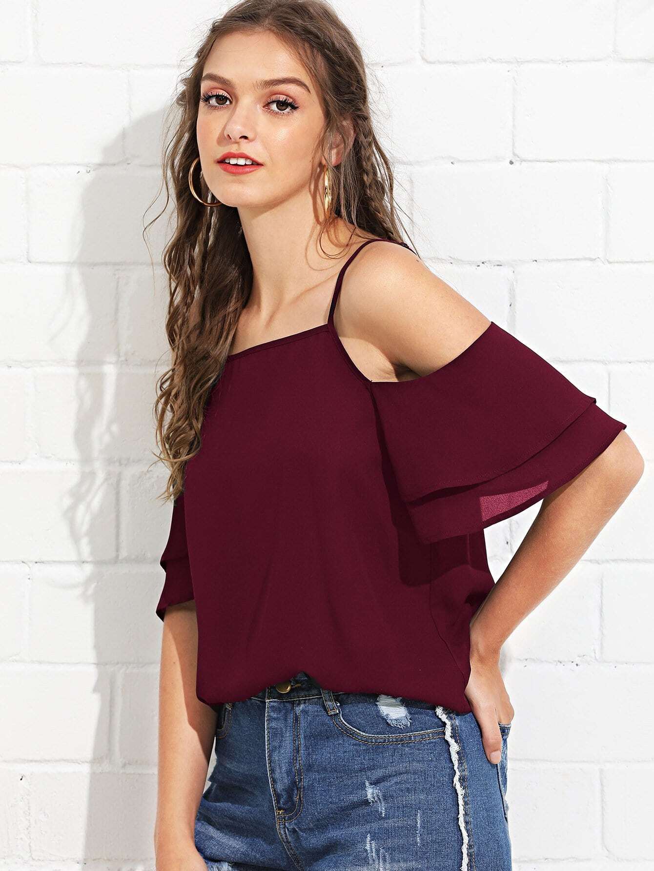 SHEIN Blusa con hombros descubiertos | Mode de Mujer | SHEIN España