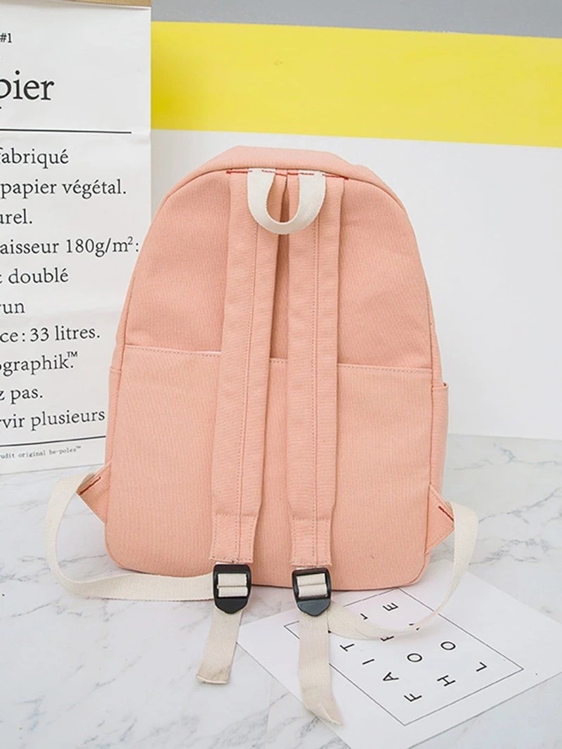 Side Pocket Canvas Backpack