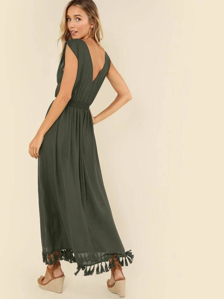 tassel maxi dress