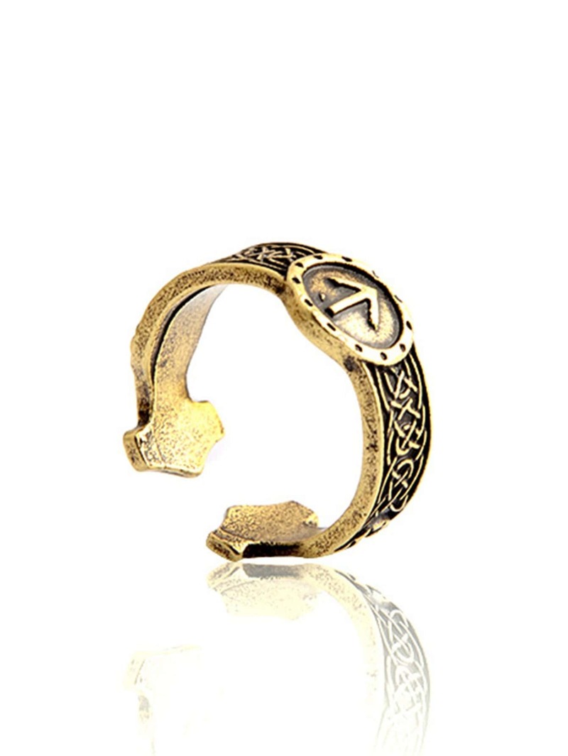 

Men Arrow Engraved Cuff Ring, Gold