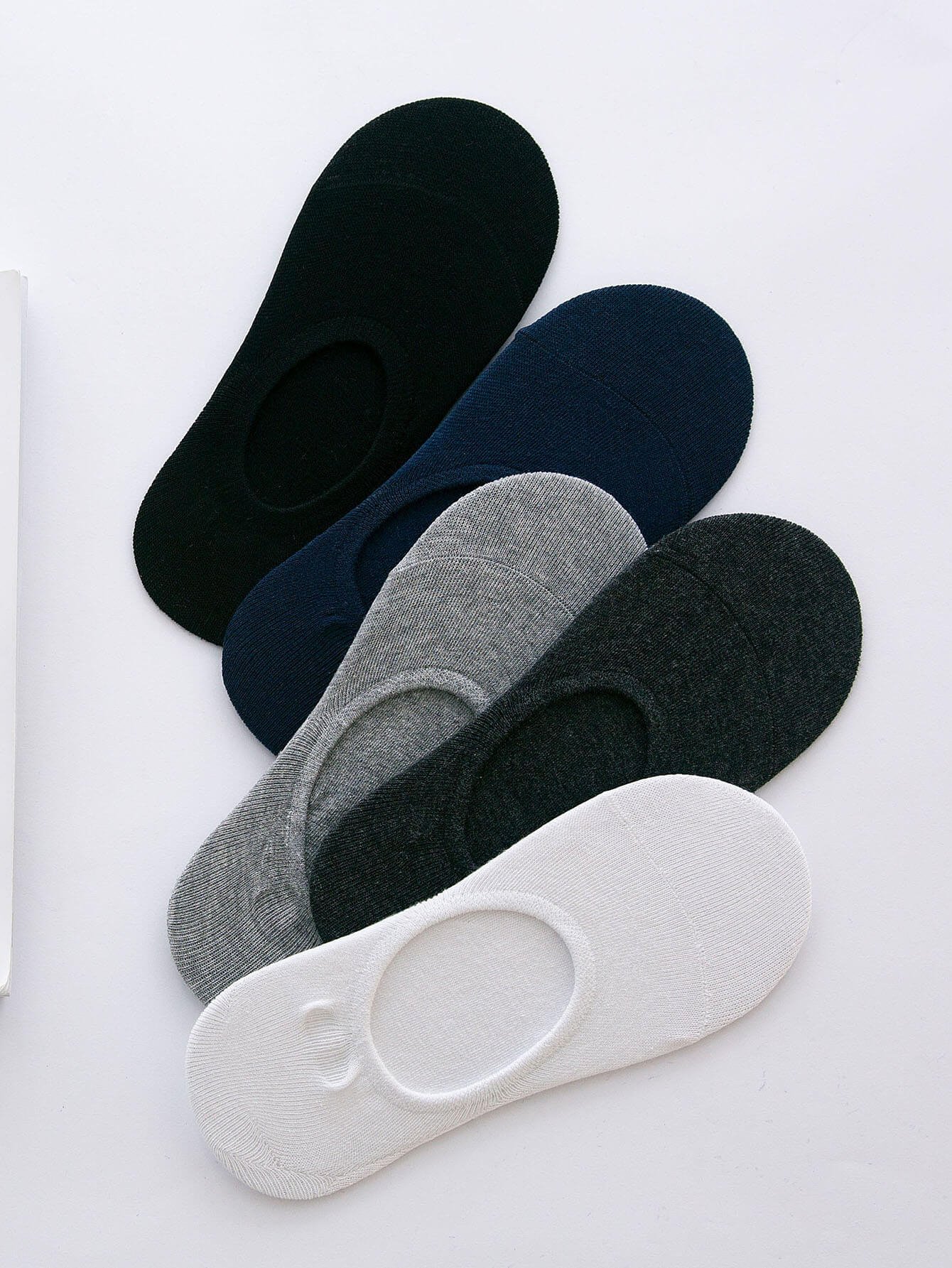 Men Plain Invisible Socks 5pairs
