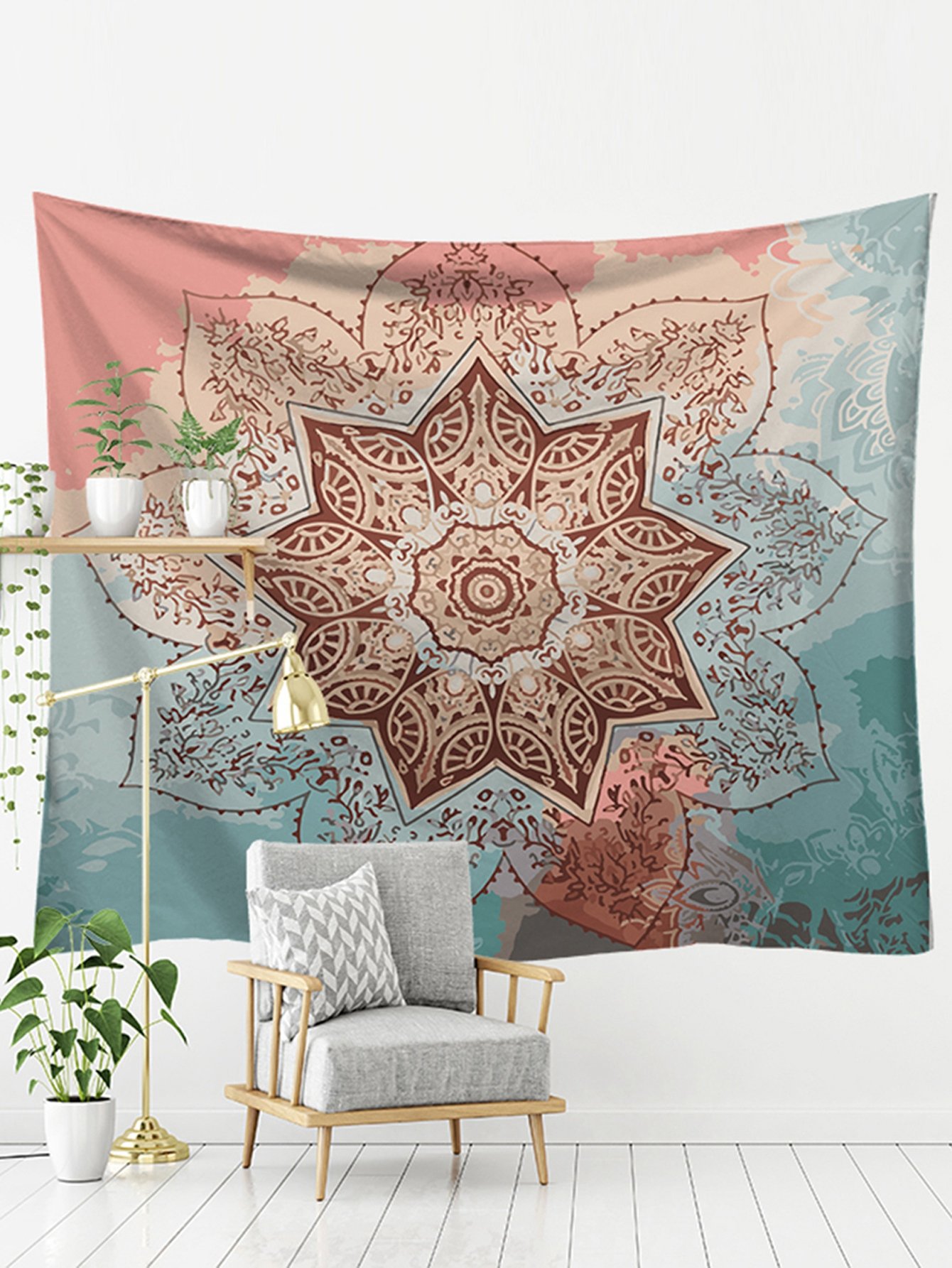 Floral Print Tapestry SHEIN USA