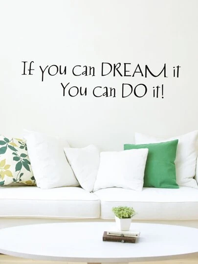 Letter Print Wall Sticker