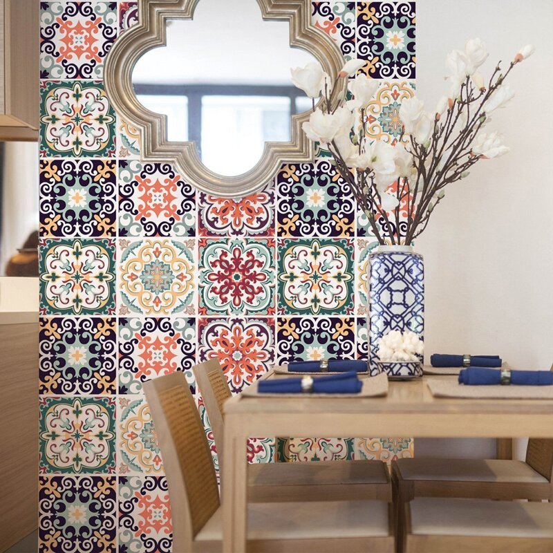 

Mediterranean Print Wall Sticker 6pcs
