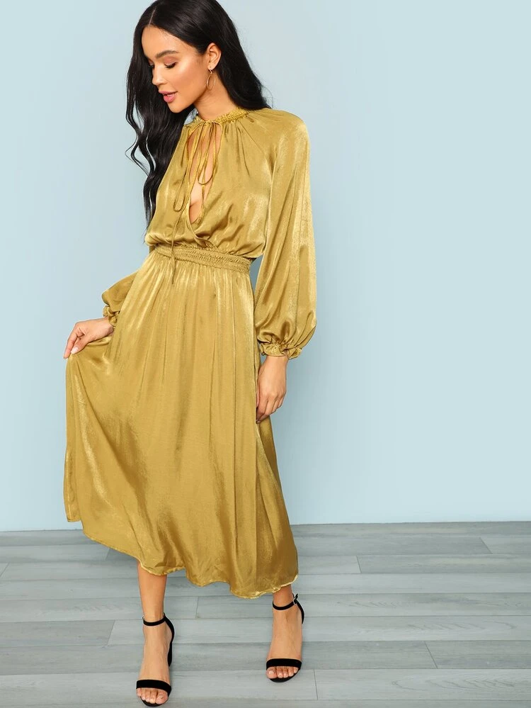 surplice wrap dress