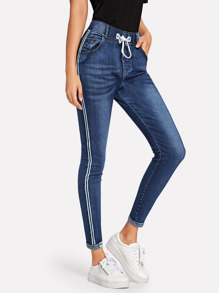 Stripe Tape Side Jeans