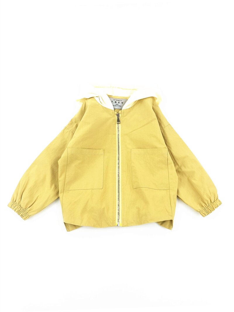 

Girls Pocket Detail Hooded Jacket, Yellow