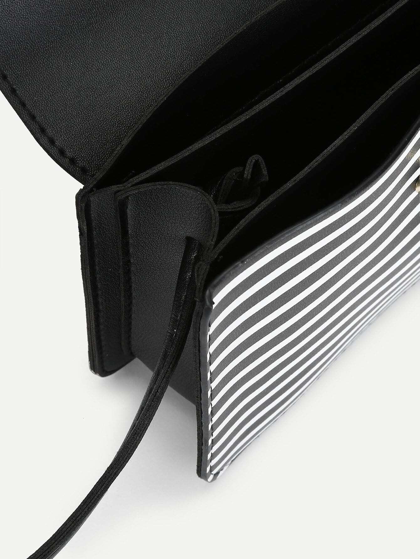 slogan and striped print flap crossbody bag shein sheinside slogan and striped print flap crossbody bag shein sheinside
