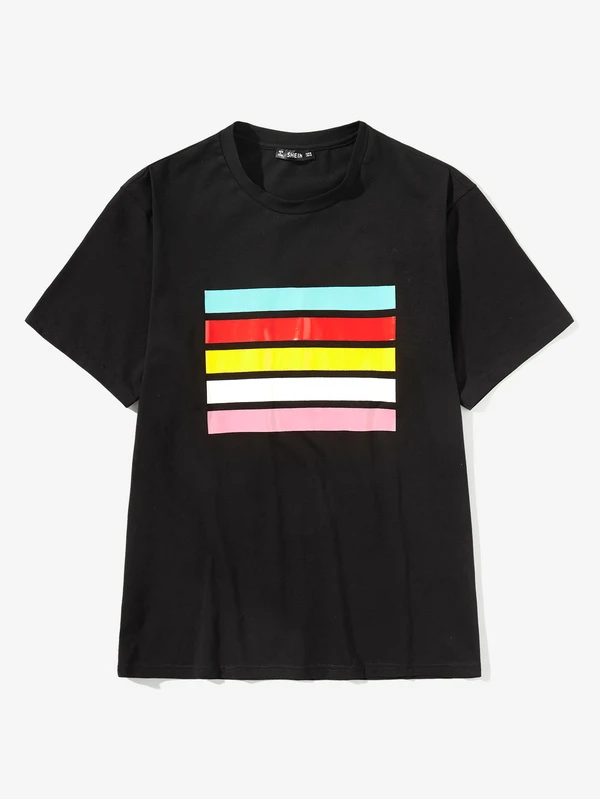 maglietta a righe colorate