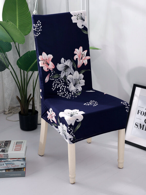 Flower Print Chair Cover 1pc