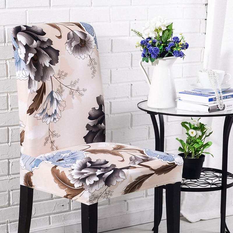 

Flower Print Stretchy Chair Cover 1pc, Multicolor