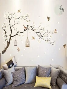 Tree & Bird Wall Sticker - Multicolor - View 2