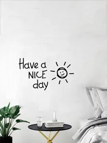 1set Black Minimalist Inspirational English Wall Stickers For Living Room, Bedroom, And Study Room Decoration,Stickers,Wall Decal, Vinyl Decal For Home Decorations,Spring Decoration Items Refresh Your Home,Rama Decoration Stickers Gifts Birthday Graduation