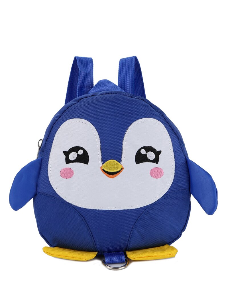 

Girls Bear Design Canvas Backpack, Blue
