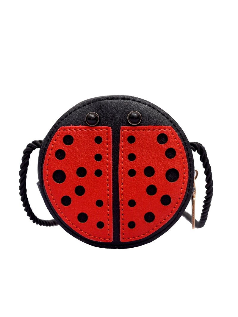 

Girls Ladybug Design Crossbody Bag, Red