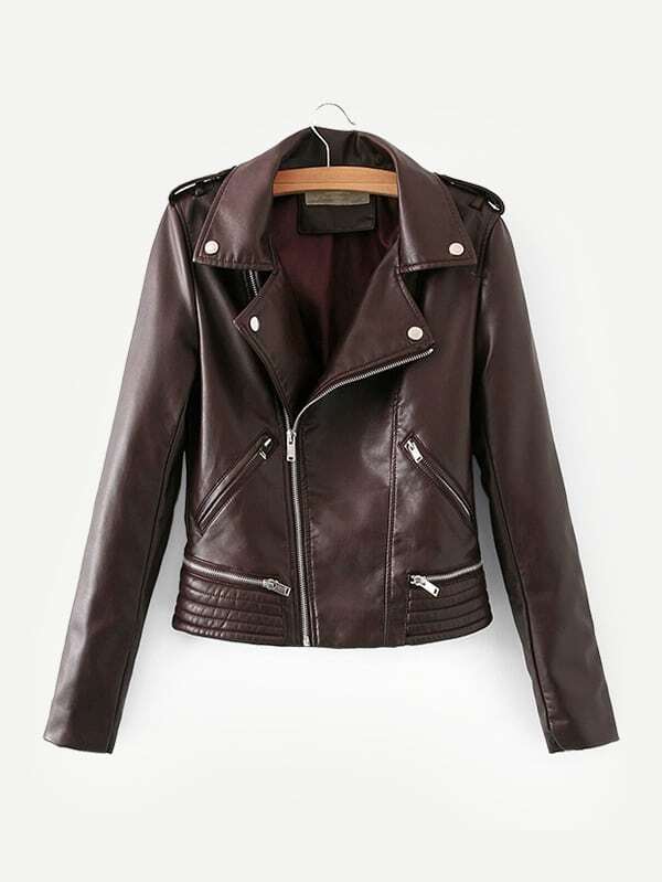 Faux Leather Biker Jacket