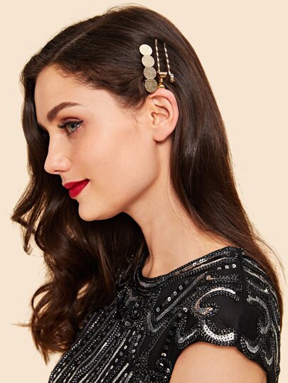 Metallic Hair Clip 3pcs