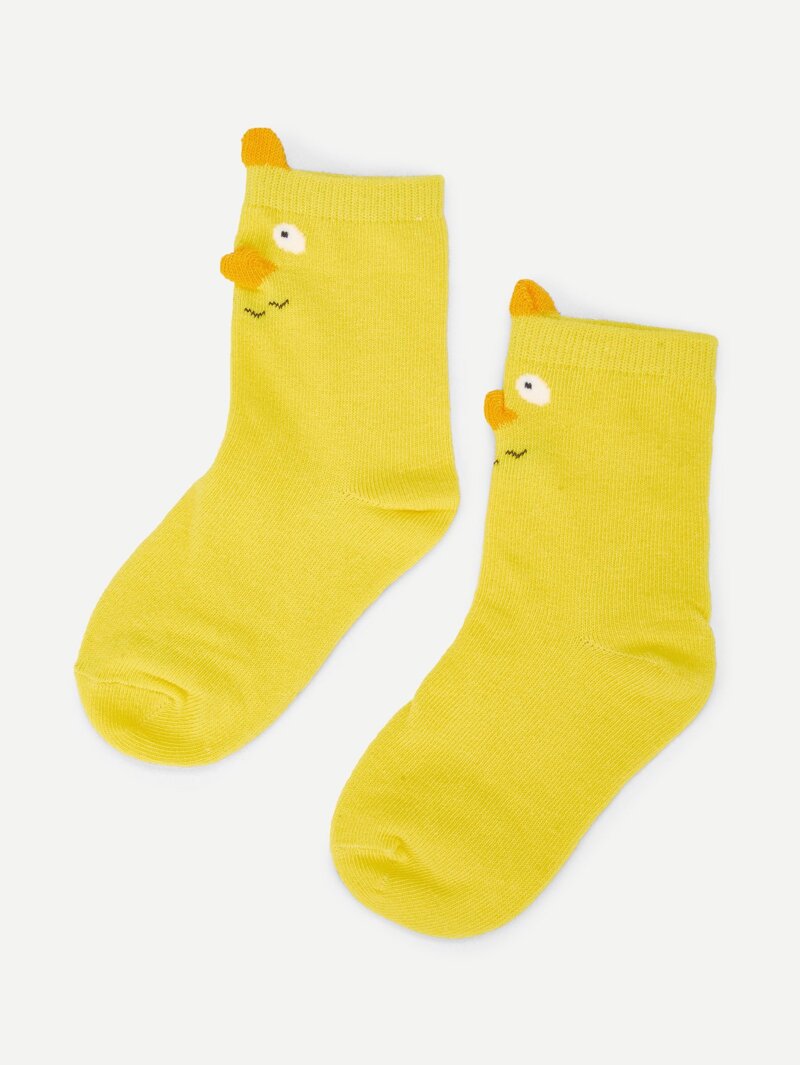 

Girls Cartoon Socks, Yellow