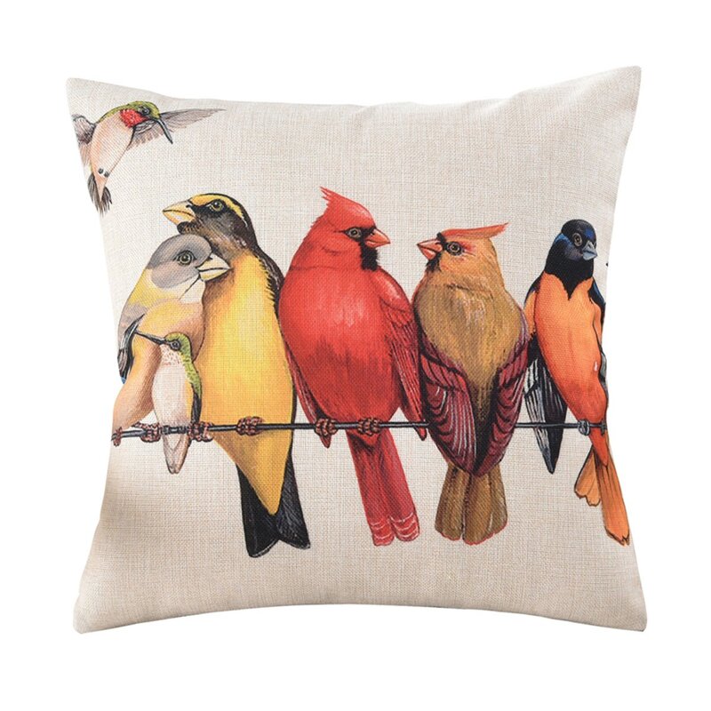 

Colorful Bird Print Pillowcase 1PC, Multicolor