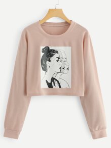 Figure Print Sweatshirt