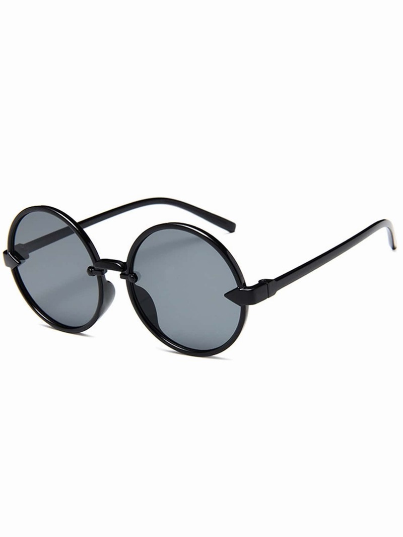 

Round Lens Sunglasses, Black