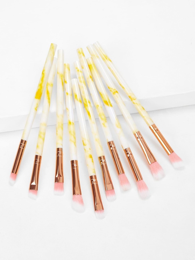 

Eye Makeup Brush 10pcs, Gold