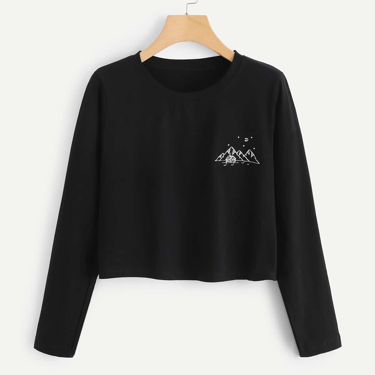 

Graphic print Tee, Black