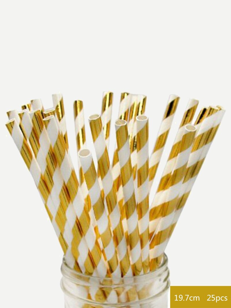 

Chevron Print Disposable Straw 25pcs, Multicolor