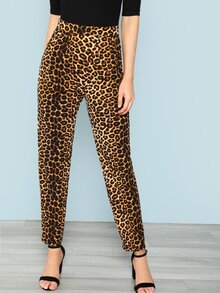 SHEIN Leopard Print Pants | SHEIN EUR