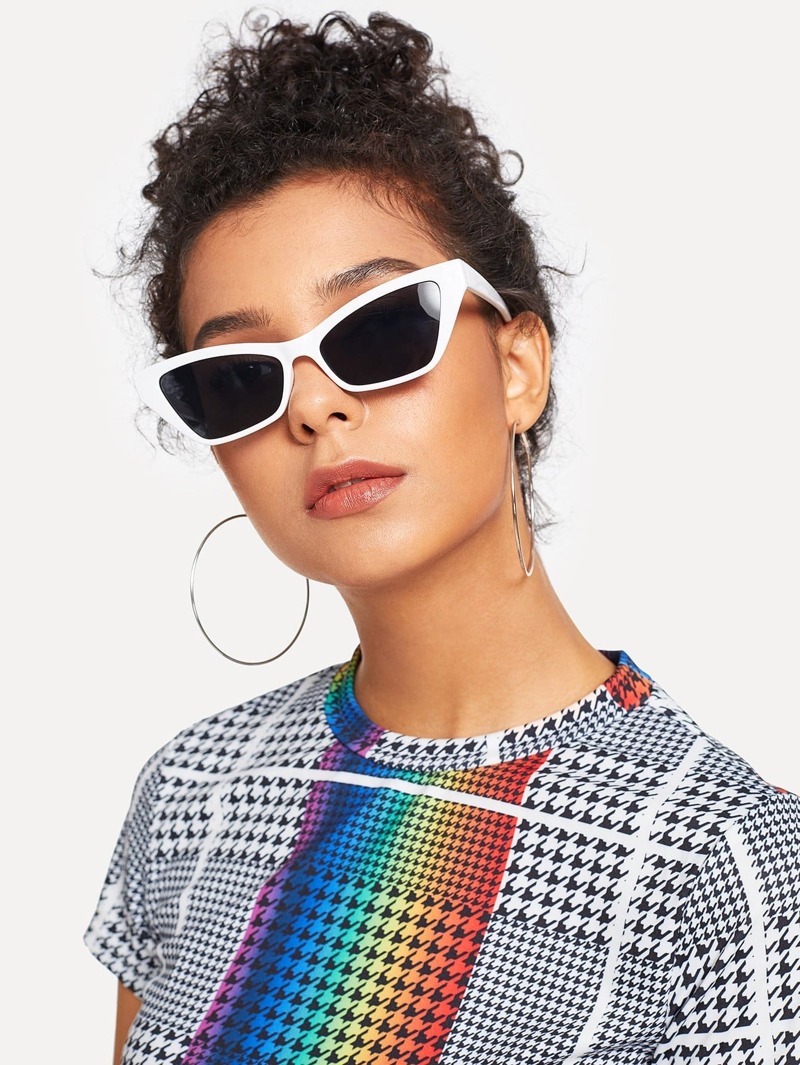 

Slim Cat Eye Sunglasses, Multicolor