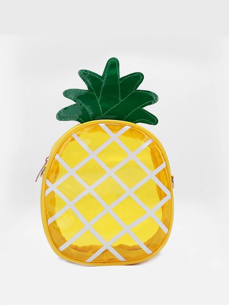 Väska i form av ananas och kedje rem Väska i form av ananas och kedje rem