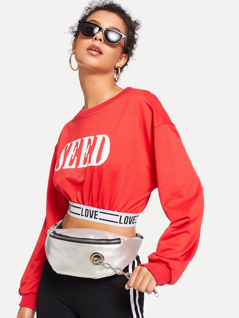 

Zipper Front PU Bum Bag, Silver
