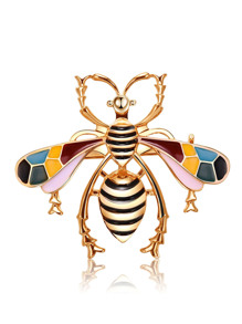 Metal Bee Design Brooch