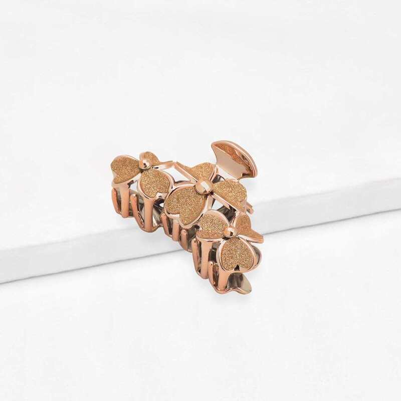 

Flower Hair Claw 1pc, Gold