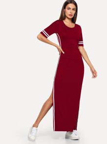 Striped Split Dress