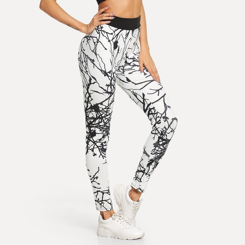 

Graphic Print Skinny Leggings, Multicolor
