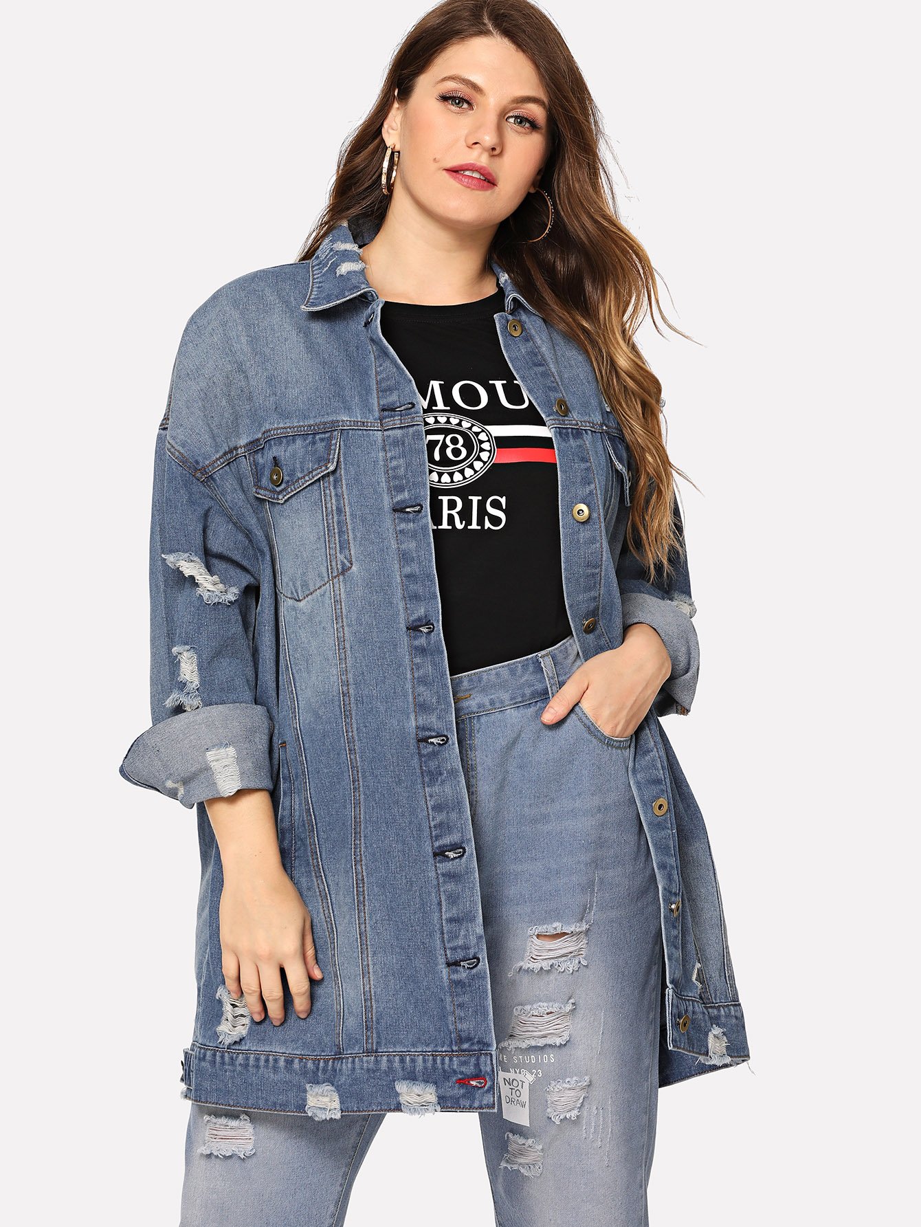 plus size jean jacket canada