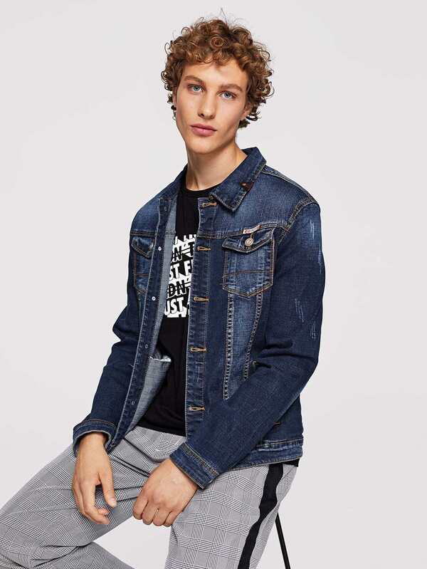 shein men denim jacket