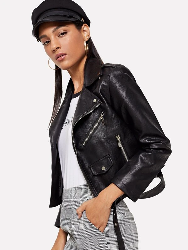 jaqueta couro sintetico plus size