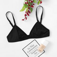 Image of Adjustable Strap Plain Bralette