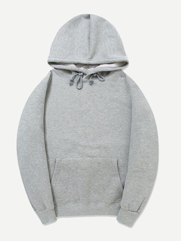 

Men Plain Hooded Sweatshirt, Khaki