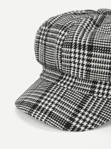 Houndstooth baker boy cap Clearance