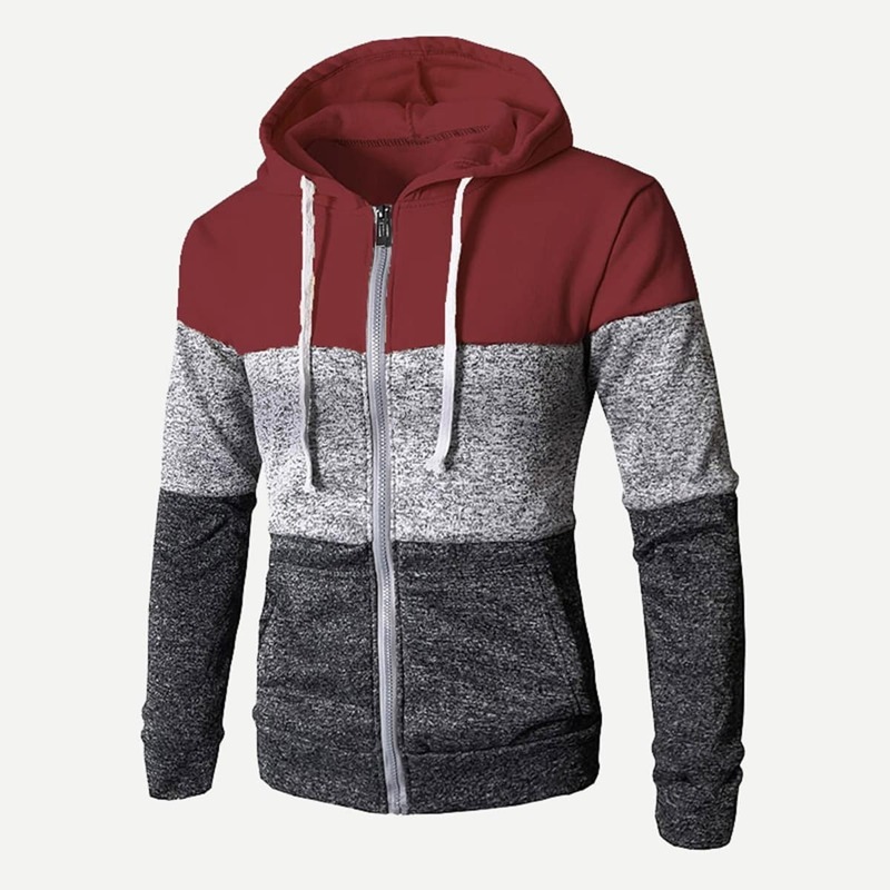 

Guys Cut And Sew Panel Hooded Jacket, Multicolor