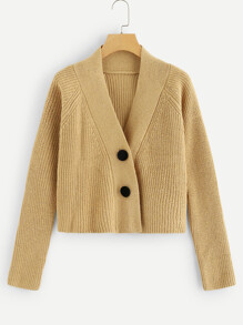 Solid Single-breasted Coat
