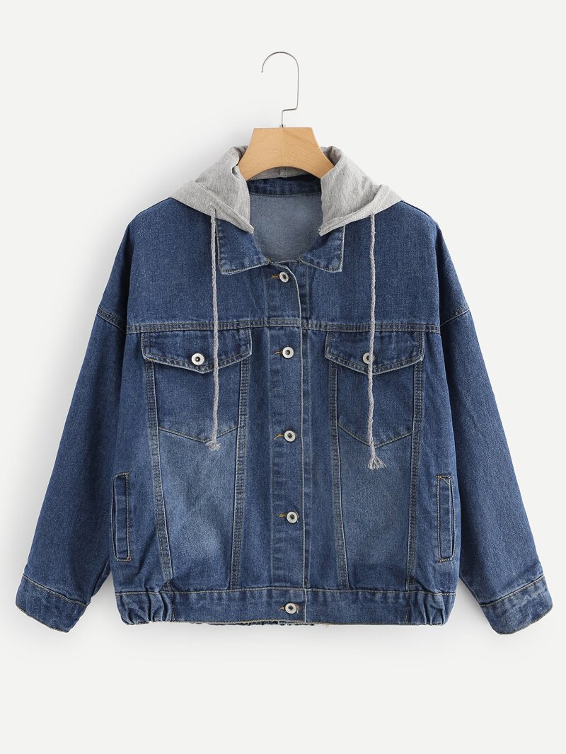 

Pocket Decoration Denim Jacket, Blue