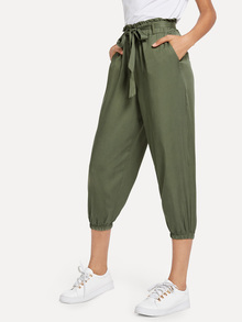 Frill Detail Solid Pant