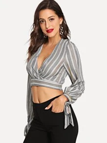 blusas cruzadas cortas