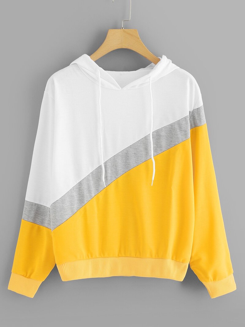 

Plus Color Block Hoodie, Multicolor